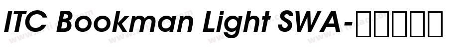 ITC Bookman Light SWA字体转换
